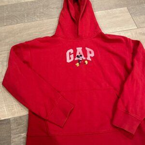 GAP KIDS YOUTH XL DISNEY RED HOODIE SHIRT